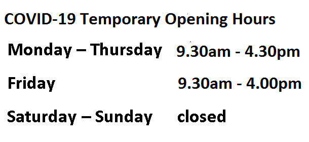 COVID-19 Opening Hours